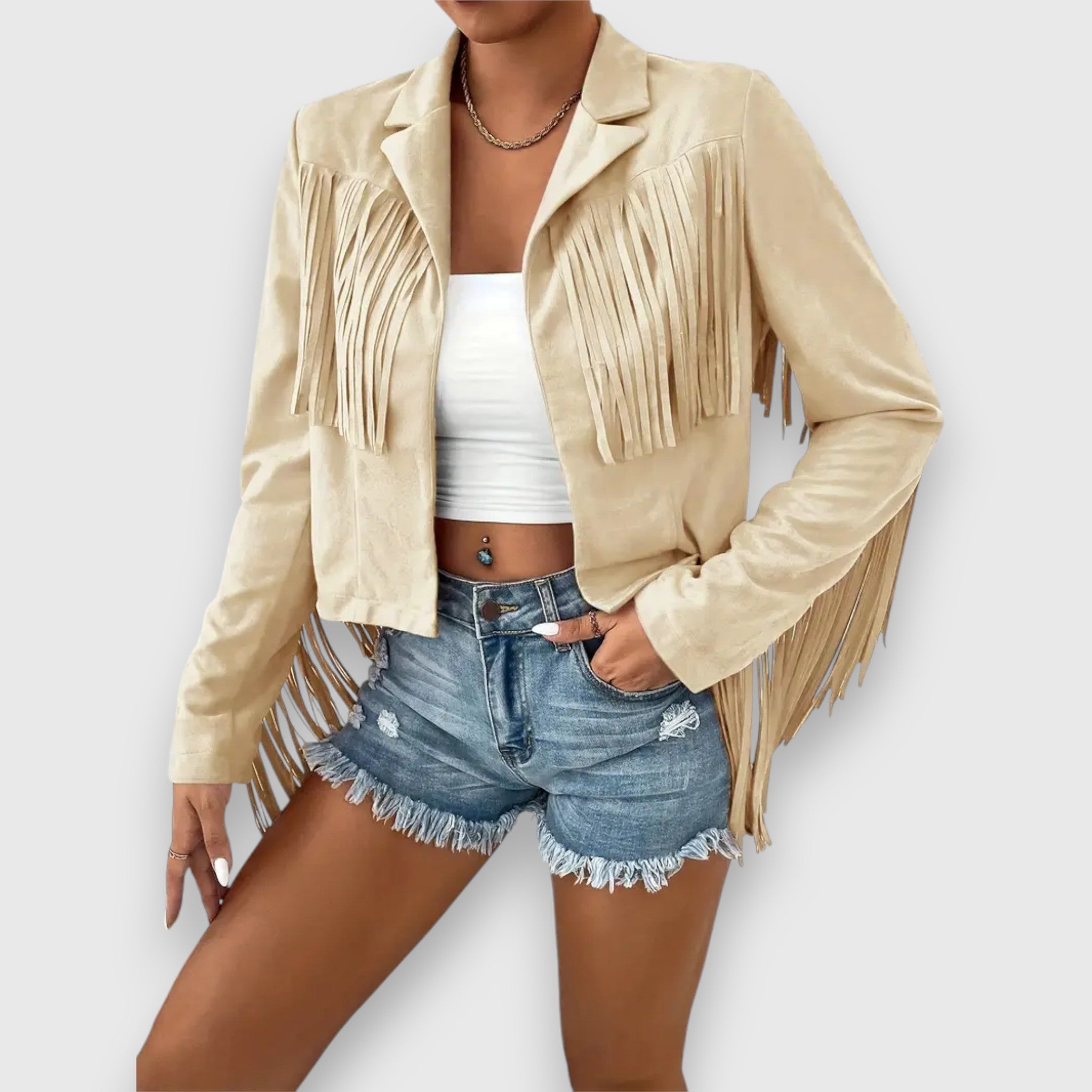 Fiorella – Jacket with Fringes