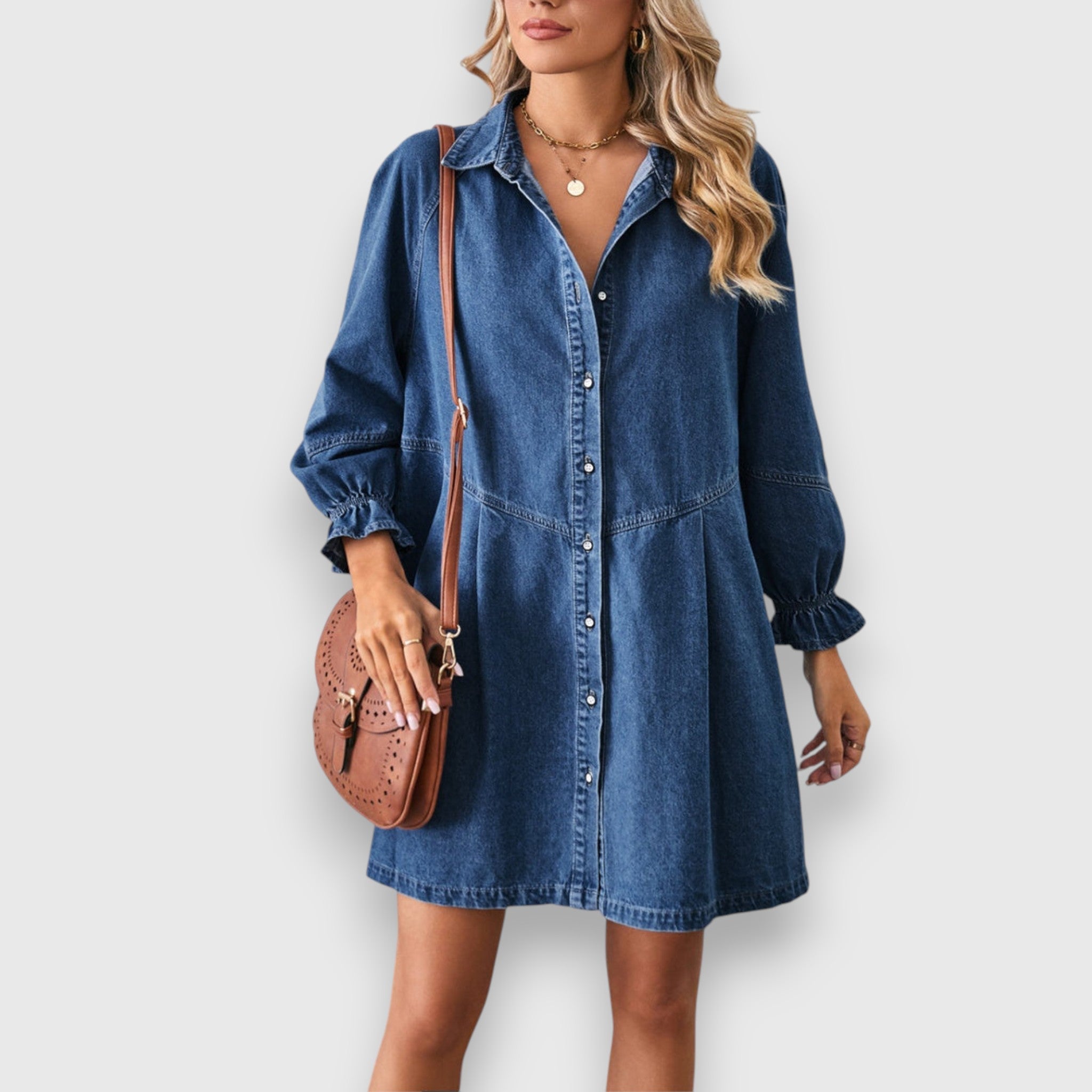 Leni – Denim Look Shirt Dress