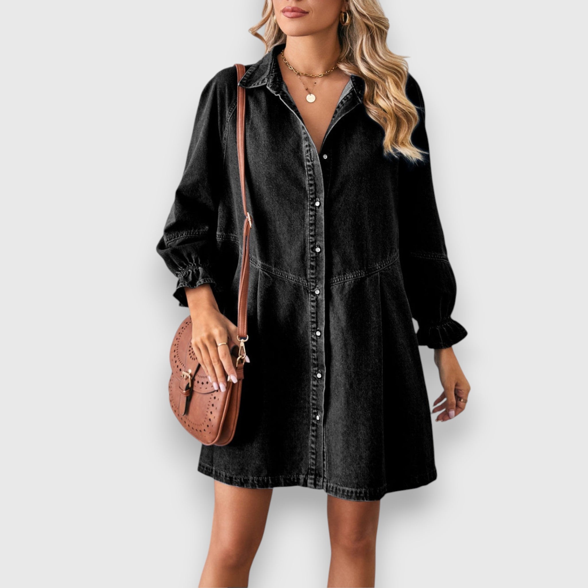 Leni – Denim Look Shirt Dress
