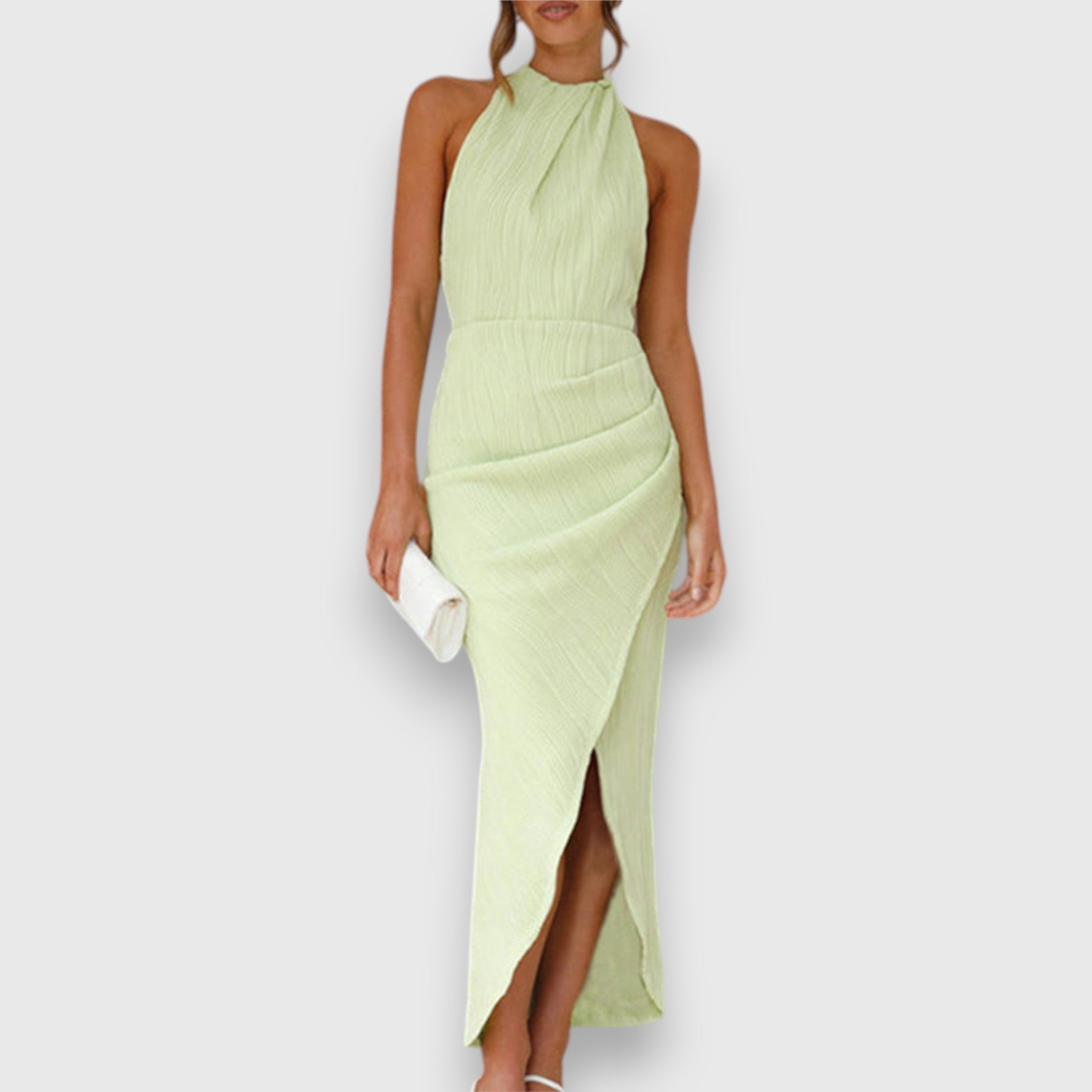 Flora – Elegant Halter Neck Dress