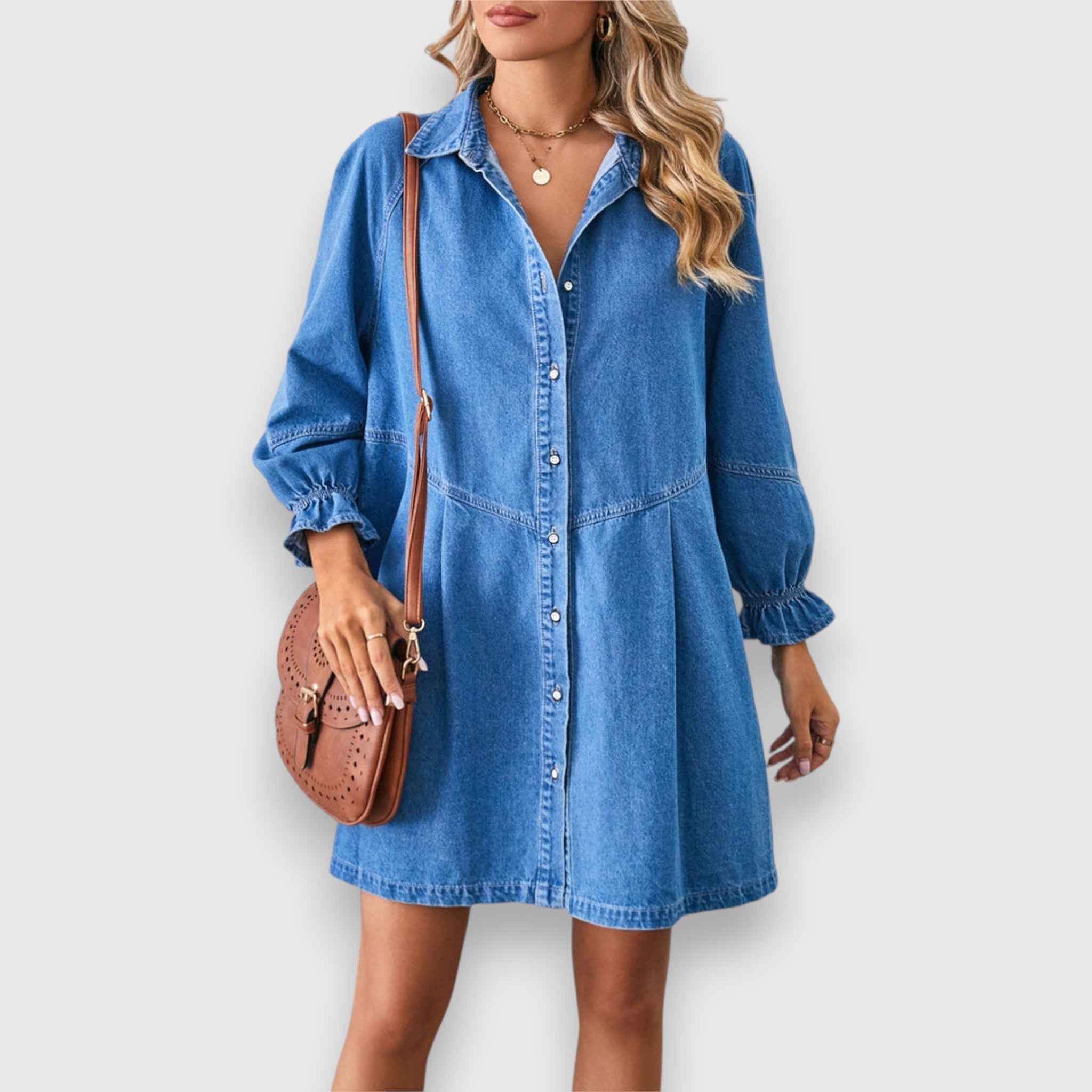 Leni – Denim Look Shirt Dress